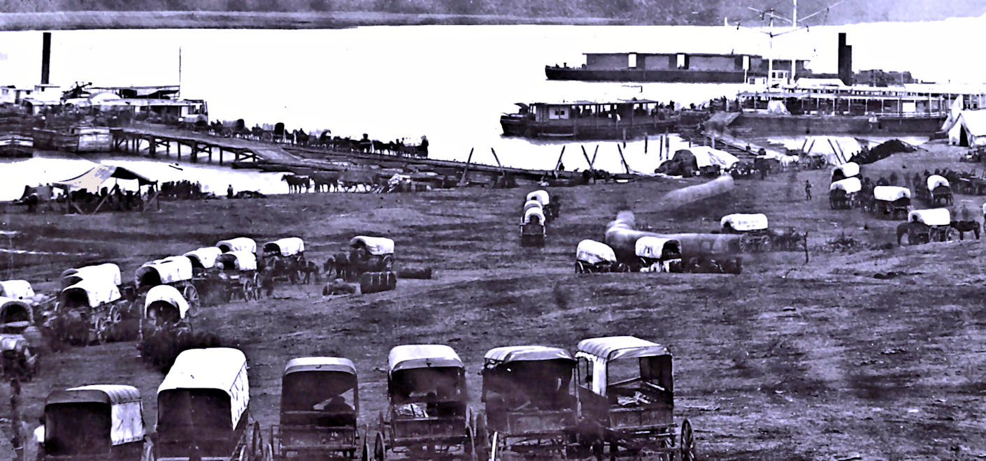 Union army wagons, 1864